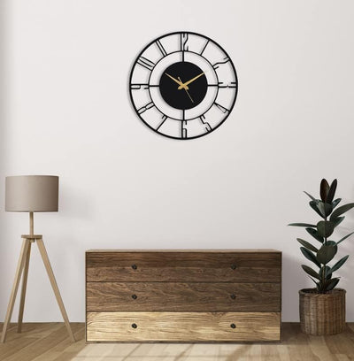 Wanduhr Holz Schwarz