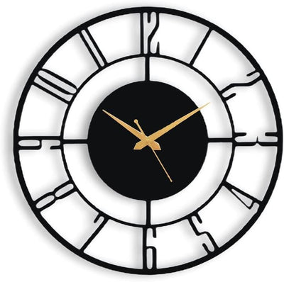 Wanduhr Holz Schwarz