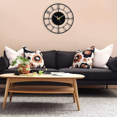 Wanduhr Holz Schwarz