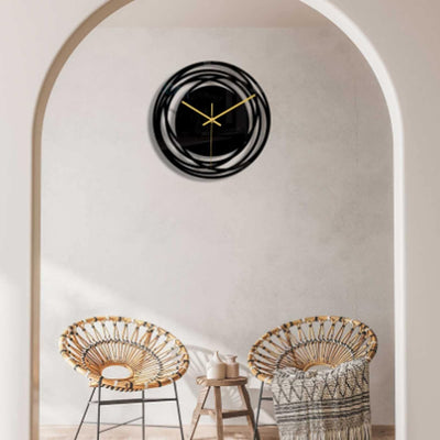 Wanduhr Modern Schwarz