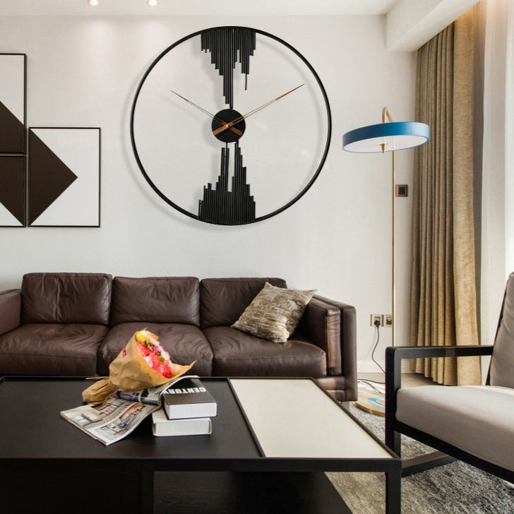 Wanduhr Schwarz 50 cm