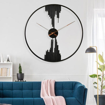 Wanduhr Schwarz 50 cm