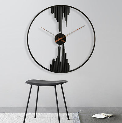 Wanduhr Schwarz 50 cm