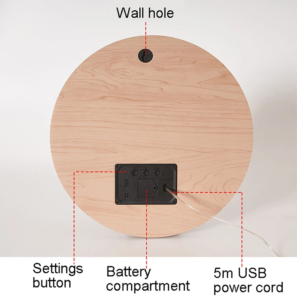 Digitale Wanduhr Modern