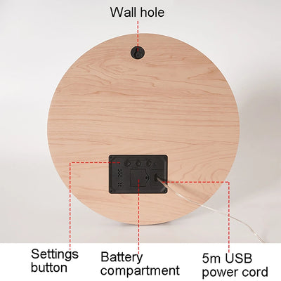 Digitale Wanduhr Modern