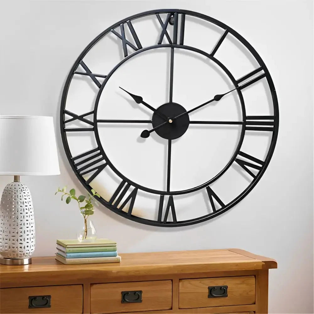 Horloge Murale Chiffre Romain - Horloges murales - noir / 40 cm
