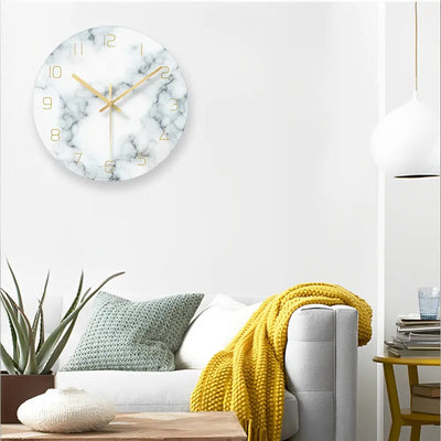 horloge murale design en verre - Horloges murales - orange