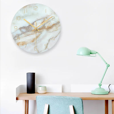 horloge murale design en verre - Horloges murales - bleu simple