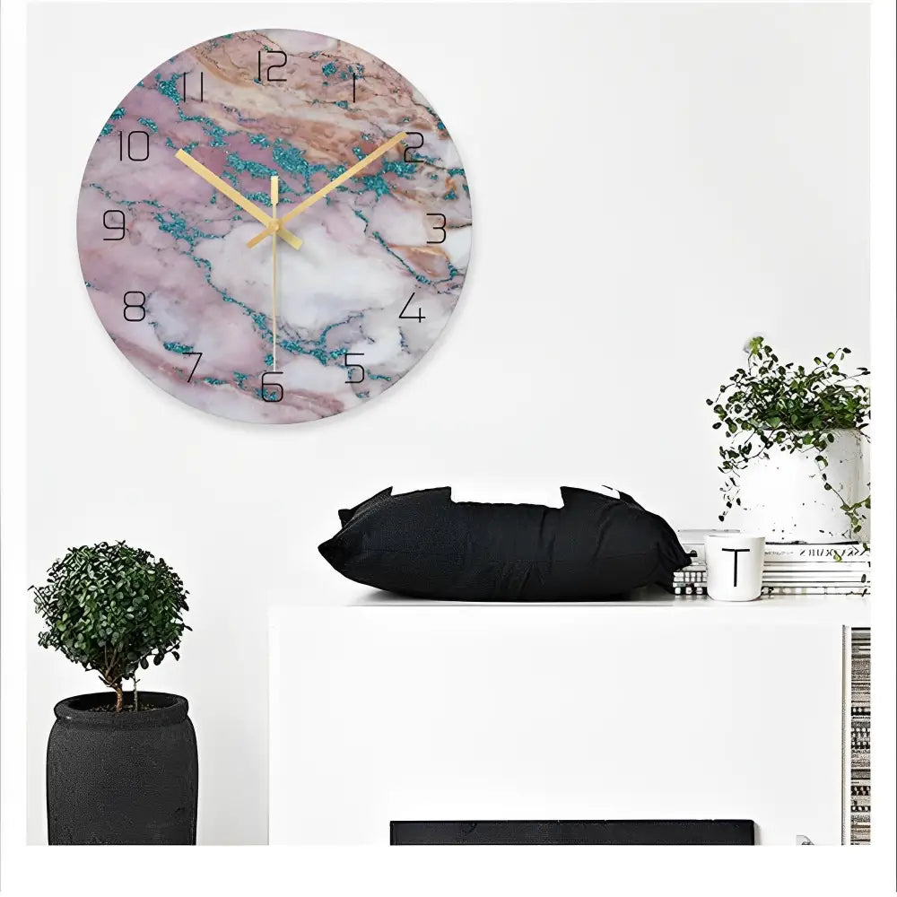 horloge murale design en verre - Horloges murales - bleu chiffre romain