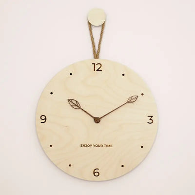 Horloge Murale en Bois de Bouleau - Horloges murales - Le style noir / 25 cm