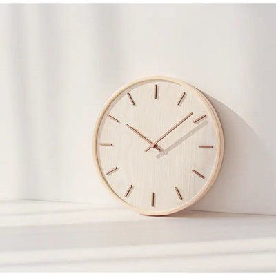 Horloge Murale en Bois Naturel - Horloges murales - bois sombre