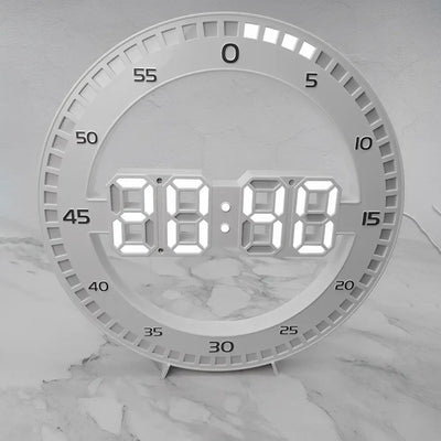 Horloge Murale LED 3D - Horloges murales - noir LED vert