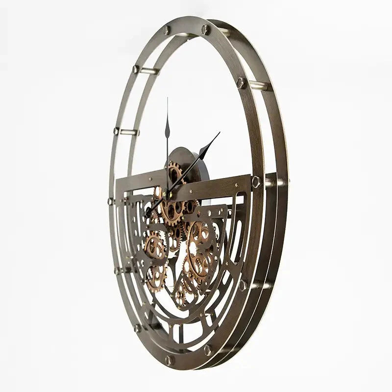 Wanduhr mit Sichtbarer Mechanik