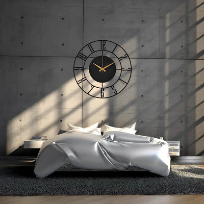 Wanduhr Holz Schwarz