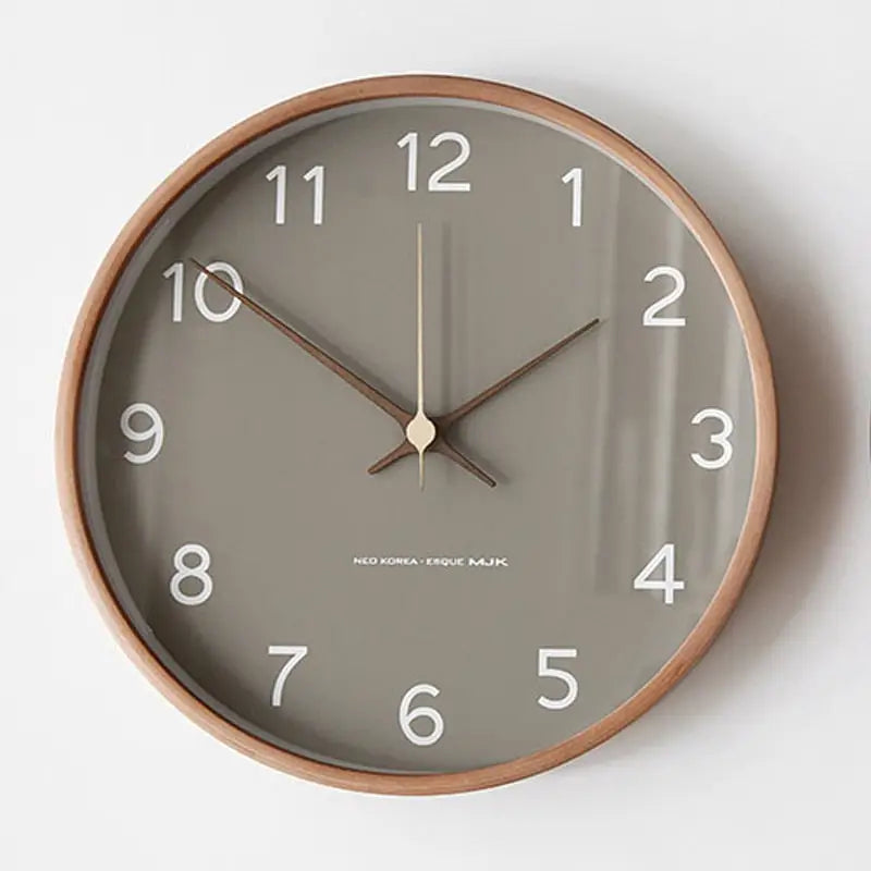 Horloge Murale Nordique en Bois Massif - Horloges murales - blanc / 25 cm