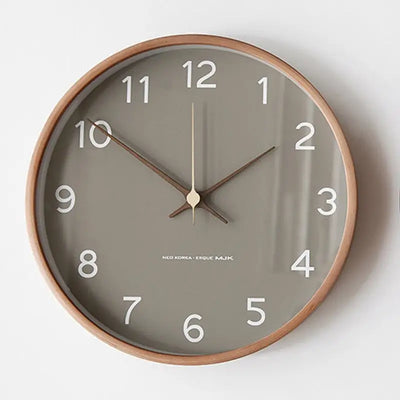 Horloge Murale Nordique en Bois Massif - Horloges murales - blanc / 25 cm