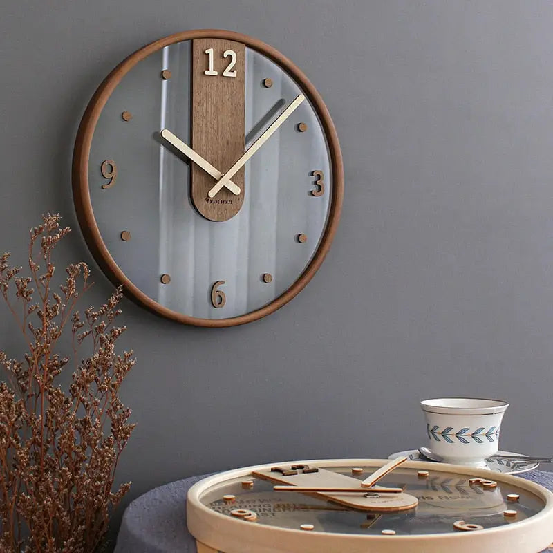 horloge murale originale en bois - Horloges murales - bois blanc