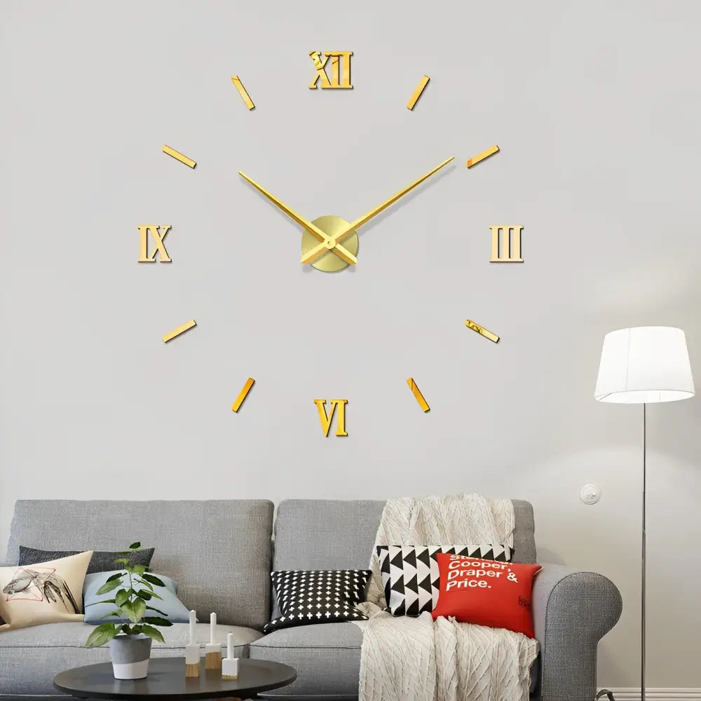 Horloge Murale Stickers 3D - Horloges murales - rouge 40 cm