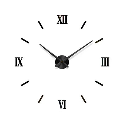 Horloge Murale Stickers 3D - Horloges murales - noir 70 cm