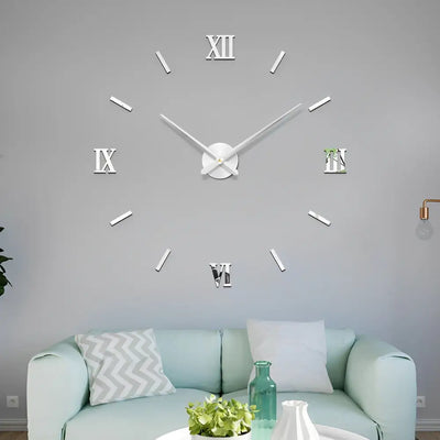 Horloge Murale Stickers 3D - Horloges murales - noir 120 cm