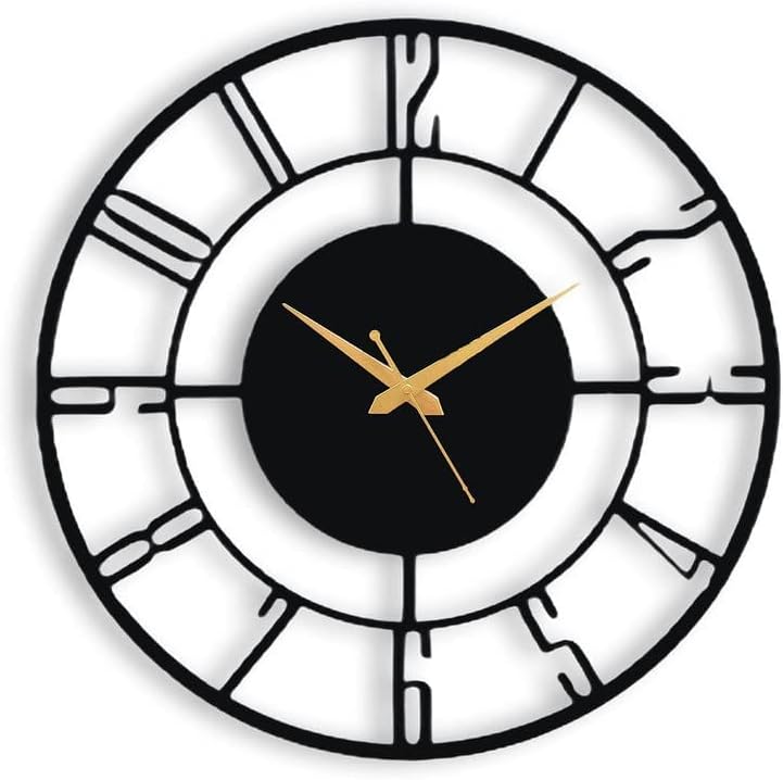 Wanduhr Holz Schwarz