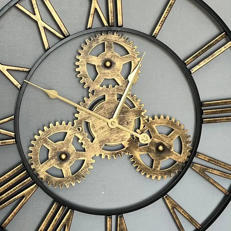 Wanduhr Schwarz Gold