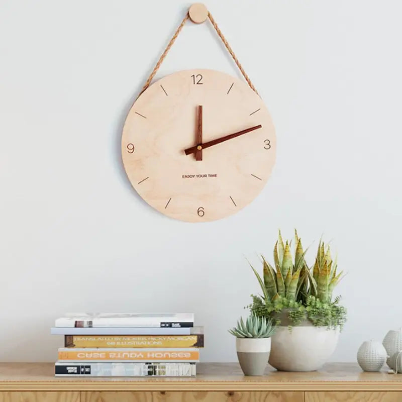 Horloge Murale en Bois de Bouleau - Horloges murales - Style naturel / 25 cm