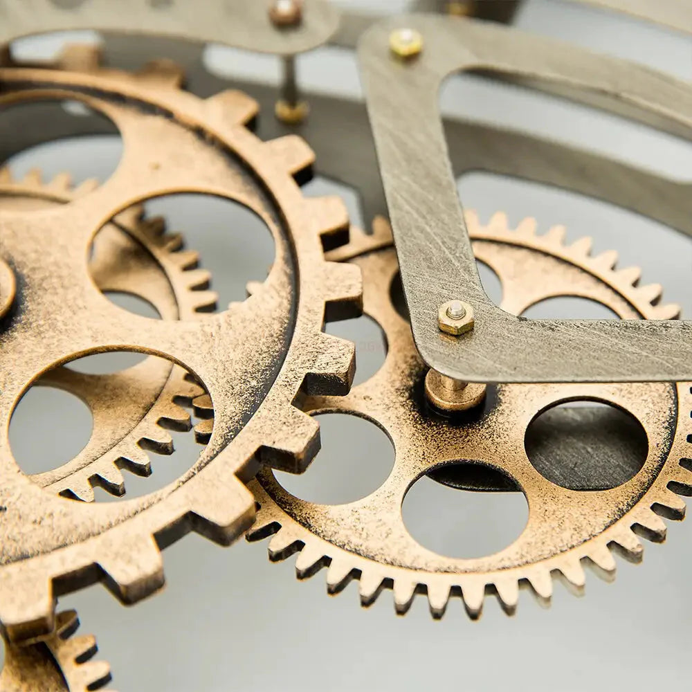 Wanduhr mit Sichtbarer Mechanik