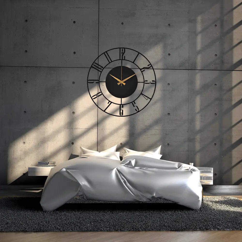 Wanduhr Holz Schwarz