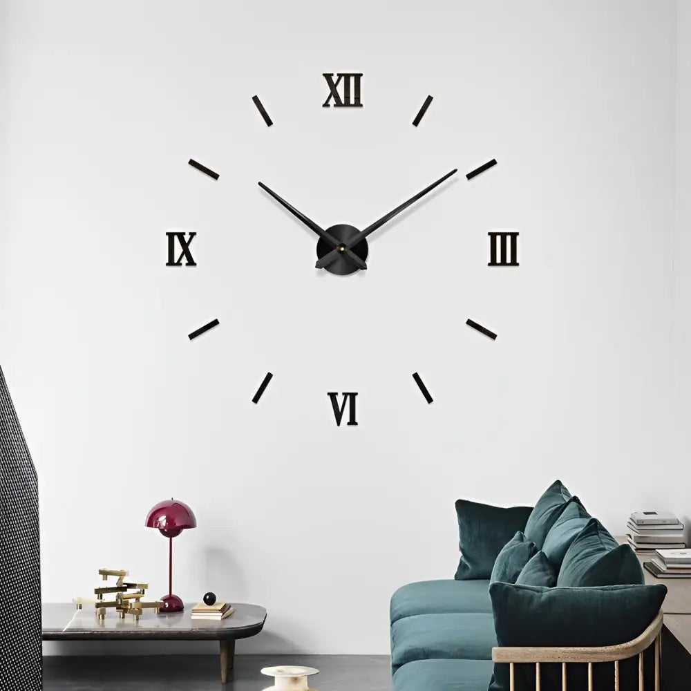 Horloge Murale Stickers 3D - Horloges murales - or 70 cm