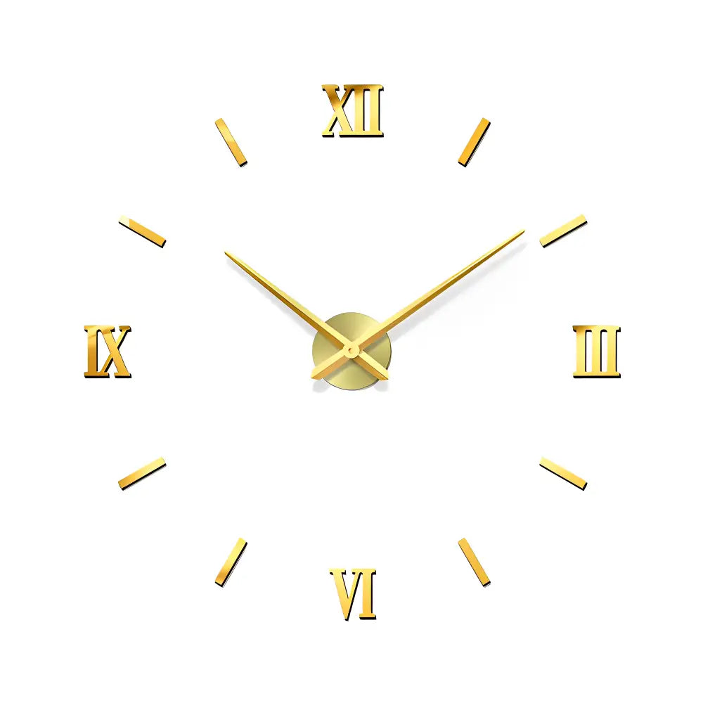 Horloge Murale Stickers 3D - Horloges murales - argent 40 cm