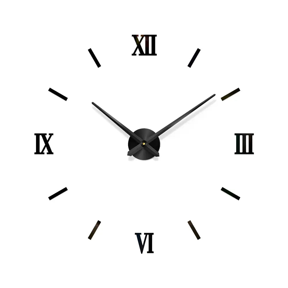Horloge Murale Stickers 3D - Horloges murales - noir 70 cm