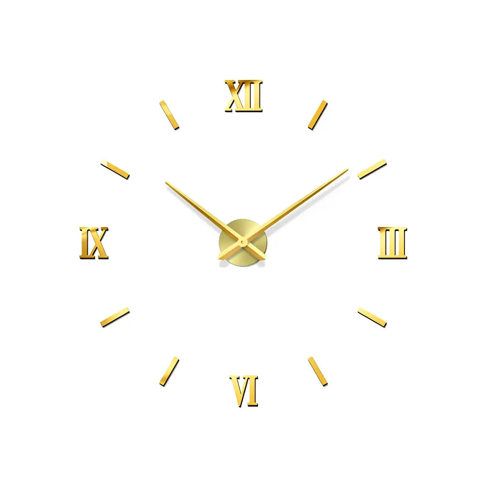 Horloge Murale Stickers 3D - Horloges murales - noir 40 cm